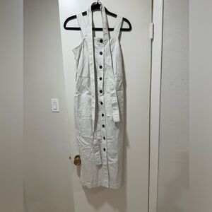 Universal Thread Cream Button Down Midi Dress